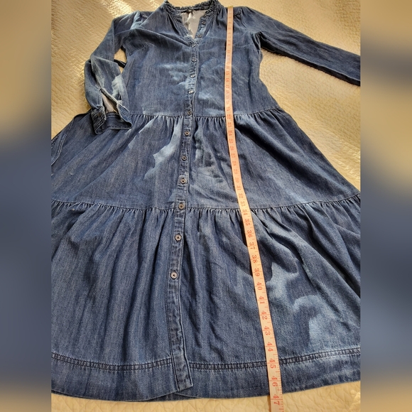 Boden Denim Ellen Tiered Shirt Dress Size 6R - Picture 12 of 12